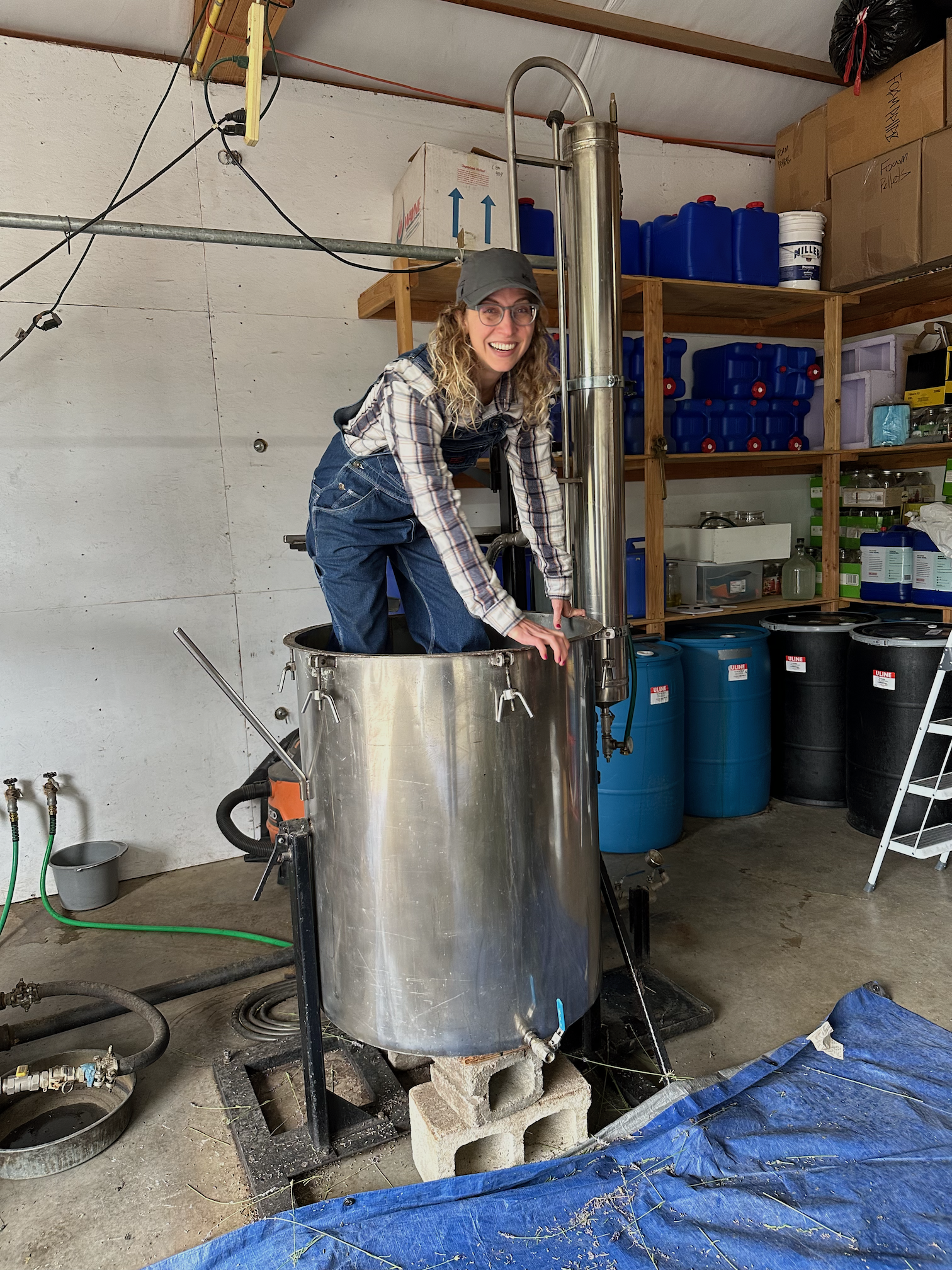 Steam distillation process